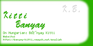 kitti banyay business card